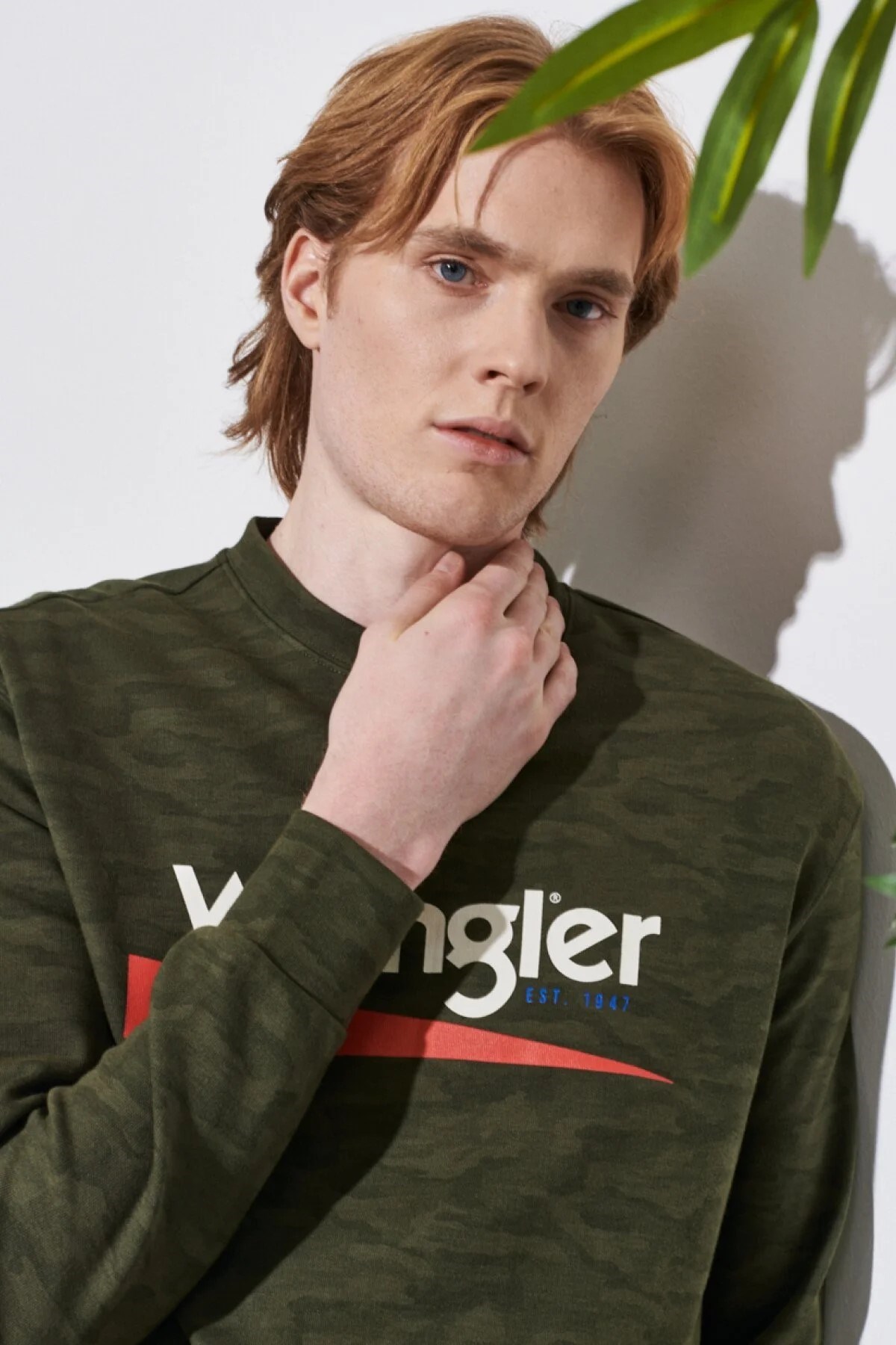 Wrangler Erkek S-Shirt W212305 Green Camo