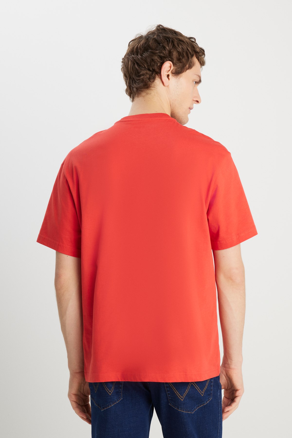 Wrangler Erkek T-Shirt W231238600 Red