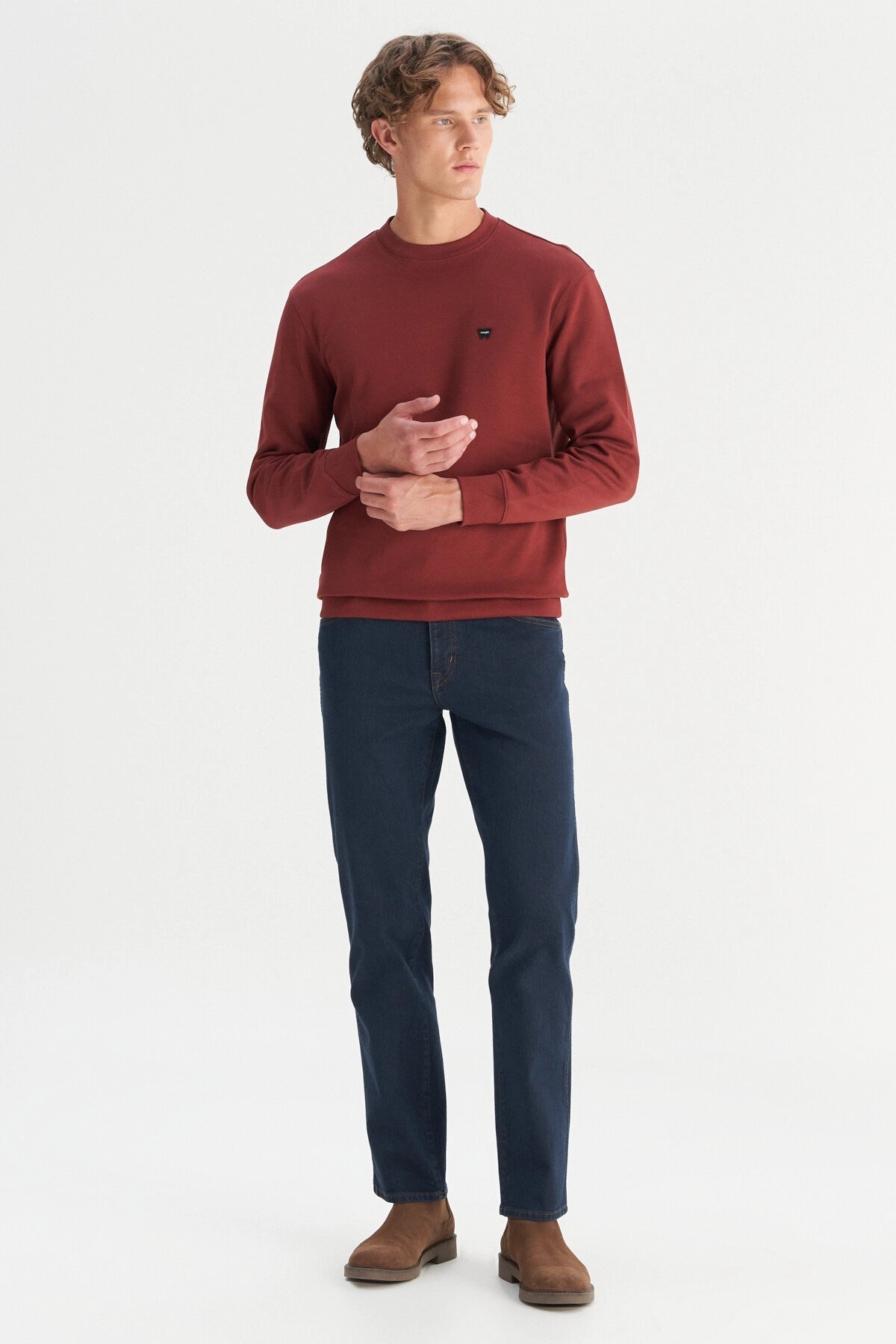 Wrangler Erkek S-Shirt W2520255169 Firedbrick