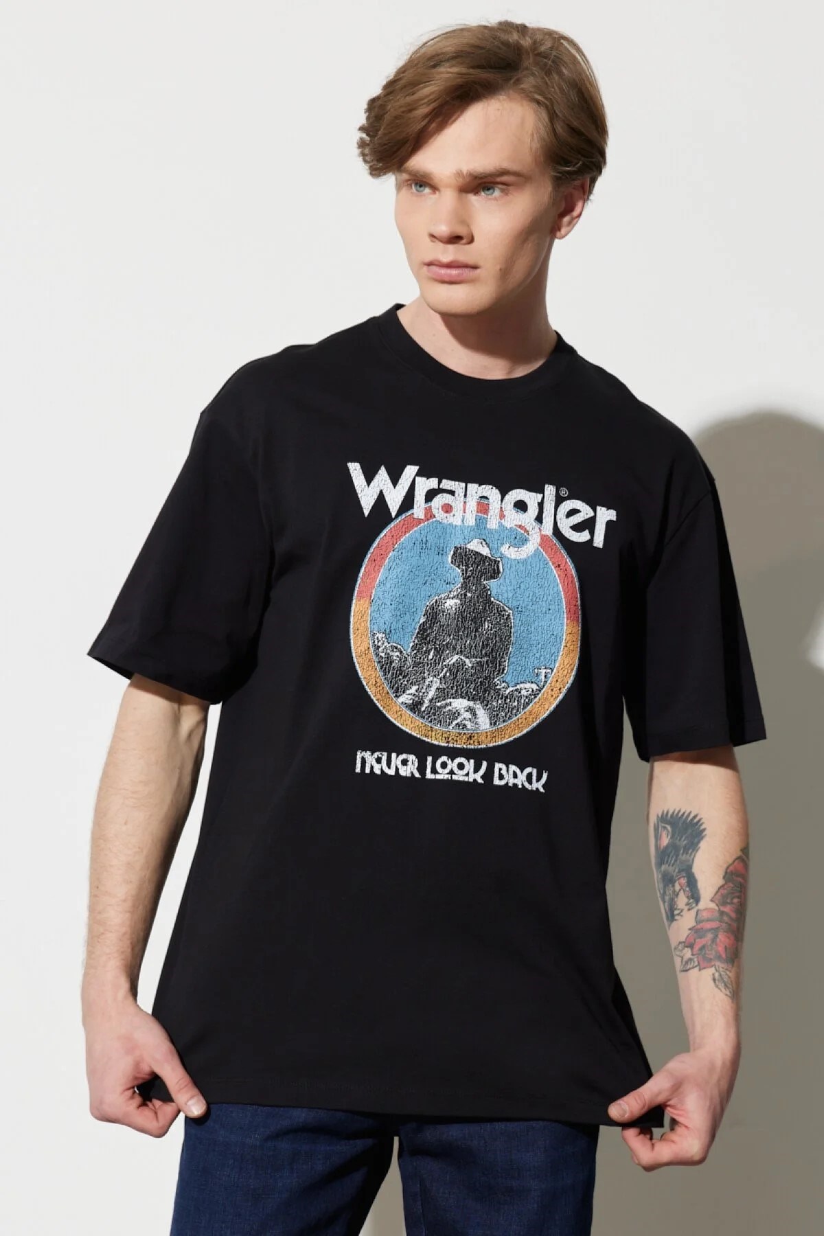 Wrangler Erkek T-Shirt W7CBEE100 Black