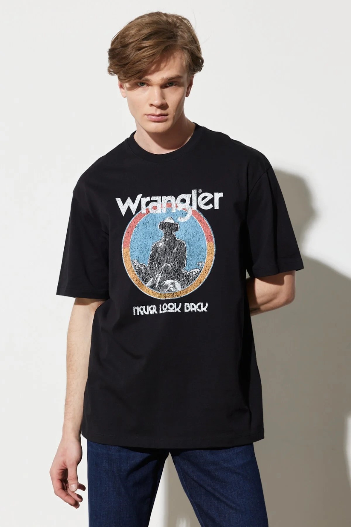 Wrangler Erkek T-Shirt W7CBEE100 Black