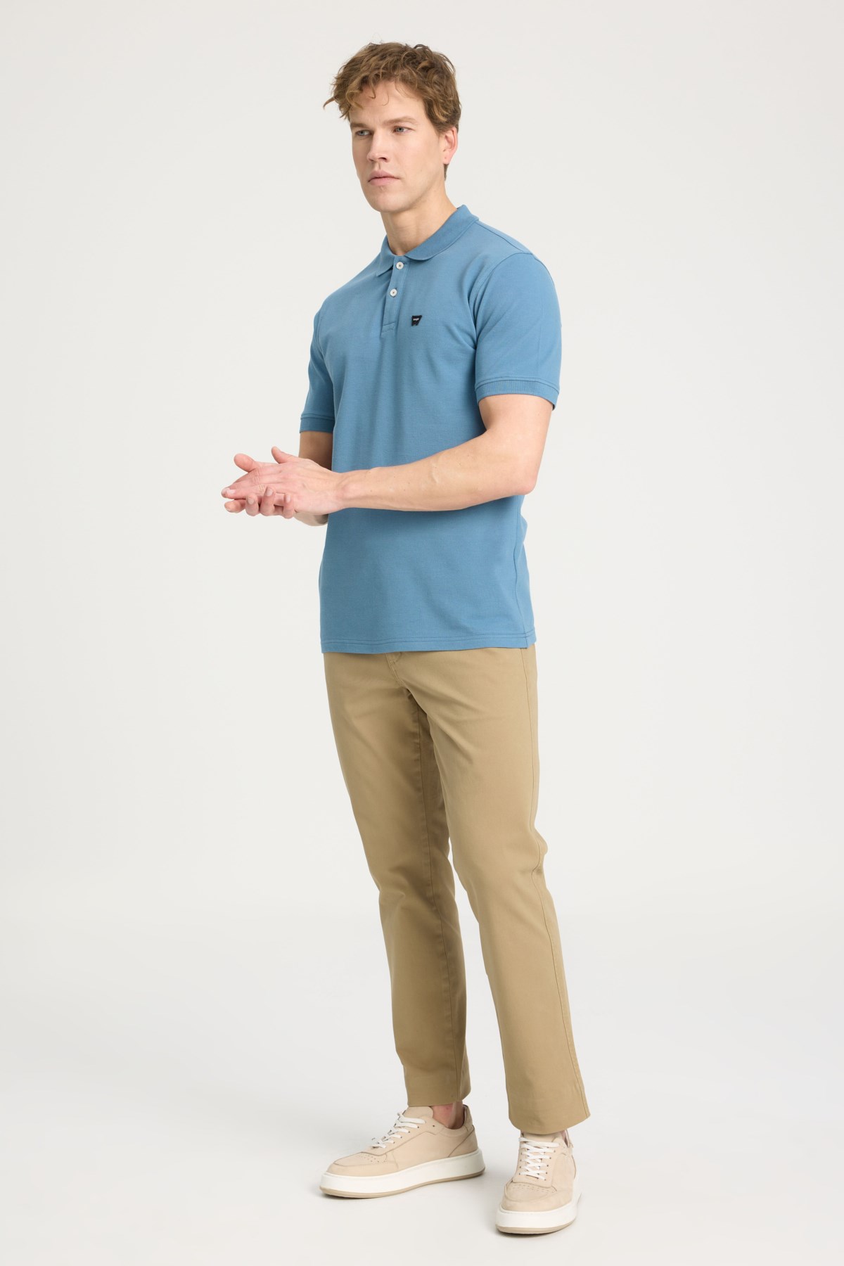 Wrangler Erkek T-Shirt W7D5K4XX2T404 Light Blue