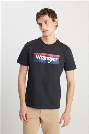 Wrangler Erkek T-Shirt W7H4D3XV6 Faded Black