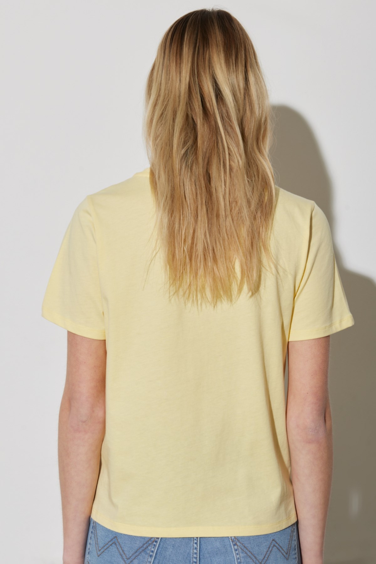 Wrangler Kadın T-Shirt W7N4D3Y37 Pale Banana